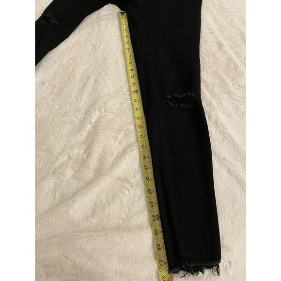 BLANQI Maternity Postpartum Belly Support Skinny Jeans Size 4 Black Distressed - Picture 4 of 10